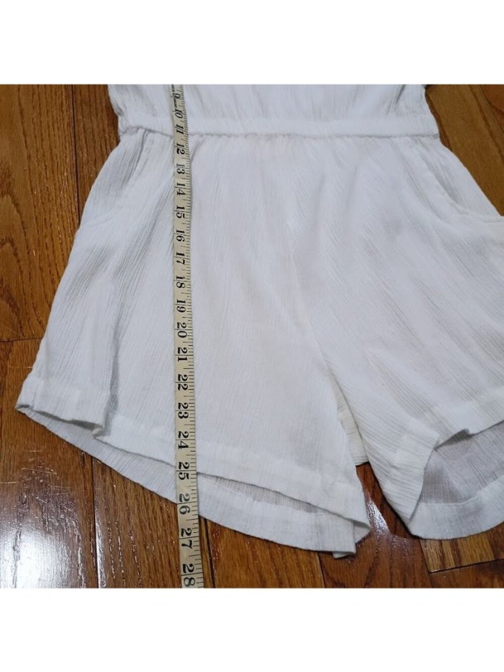 Hermoza Womens White Short Sleeve Romper Lightweight Medium Size M - Picture 7 of 11